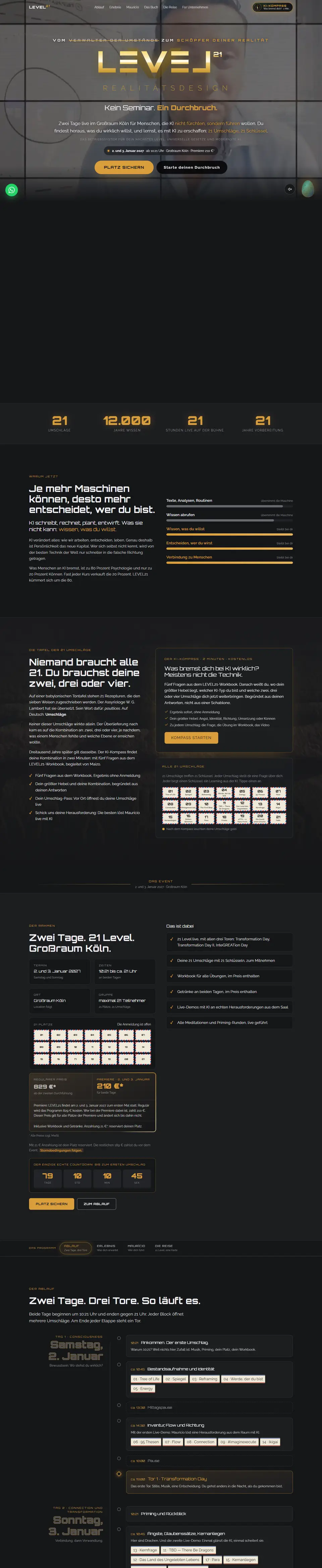 Webseite LEVEL21